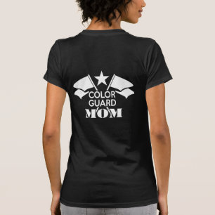Color Guard Mom Crossed Flags T-shirt