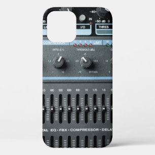 Color image of many buttons in a sound recording s iPhone 12 case