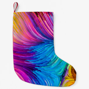 Color In Motion series. Abstract design made of Fl Small Christmas Stocking