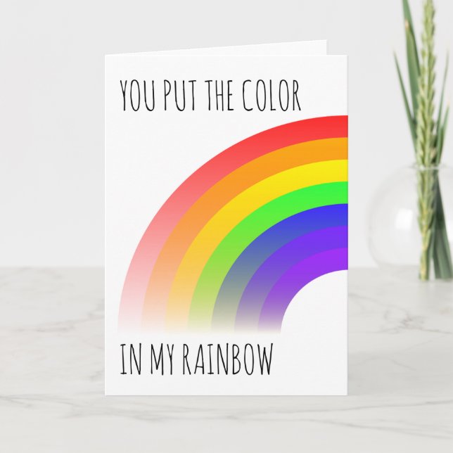 Color in My Rainbow Thank You Card (Front)