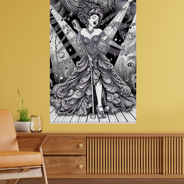 COLOR IT YOURSELF! Adult Coloring Book Poster (Living Room 2)