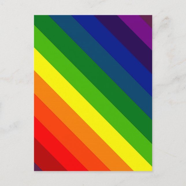 COLOR ME A RAINBOW (Striped design) ~ Postcard (Front)