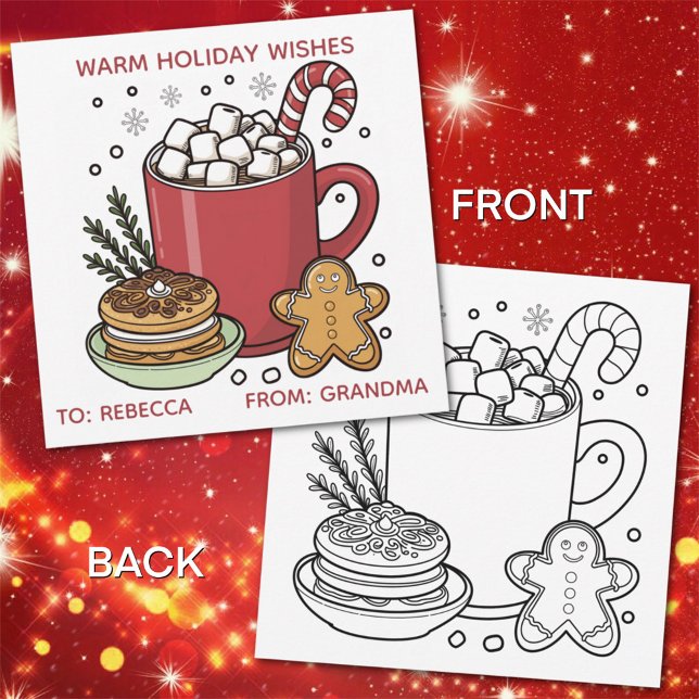 Color Me Christmas Holiday Hot Cocoa with Cookies (Creator Uploaded)