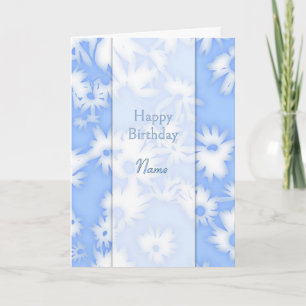 Color Me Daisies Sky Blue Birthday Card
