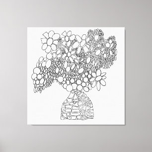 COLOR ME DAISY DREAMS BOUQUET CANVAS PRINT