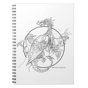 COLOR ME Spiral Notebook Fantasy Bird Dragon