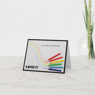 COLOR MY WORLD...NOTE CARD (photo)