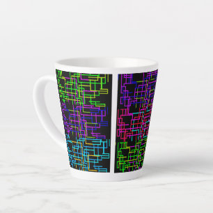 Color Neon Pattern Latte Mug