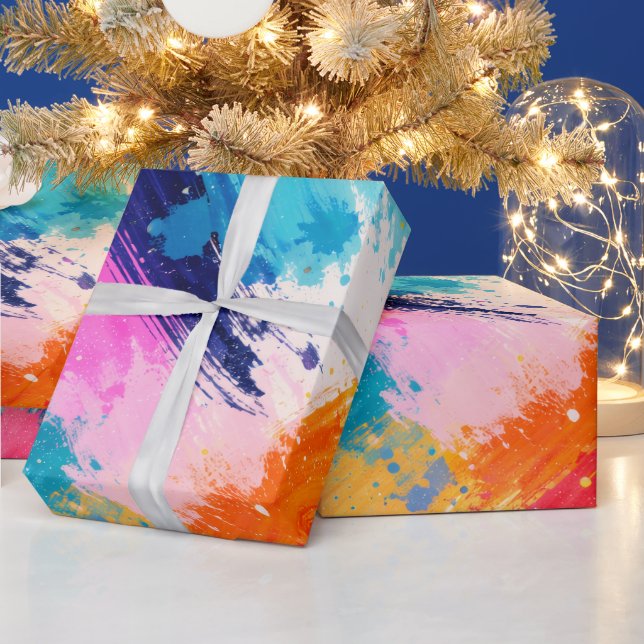 Color paint Wrapping Paper (Holidays)