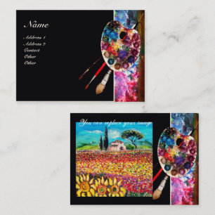 COLOR PALETTE, PAINTER,ARTIST PHOTO TEMPLATE BUSINESS CARD