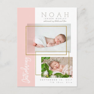 COLOR PANELS BIRTH ANNOUNCEMENT