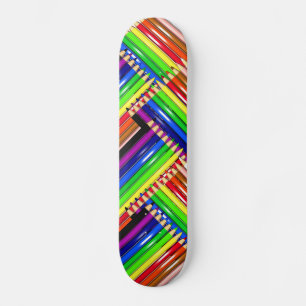 color pencil skateboard deck