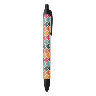 Color Pop Geometric Design – Modern Abstract Style Black Ink Pen