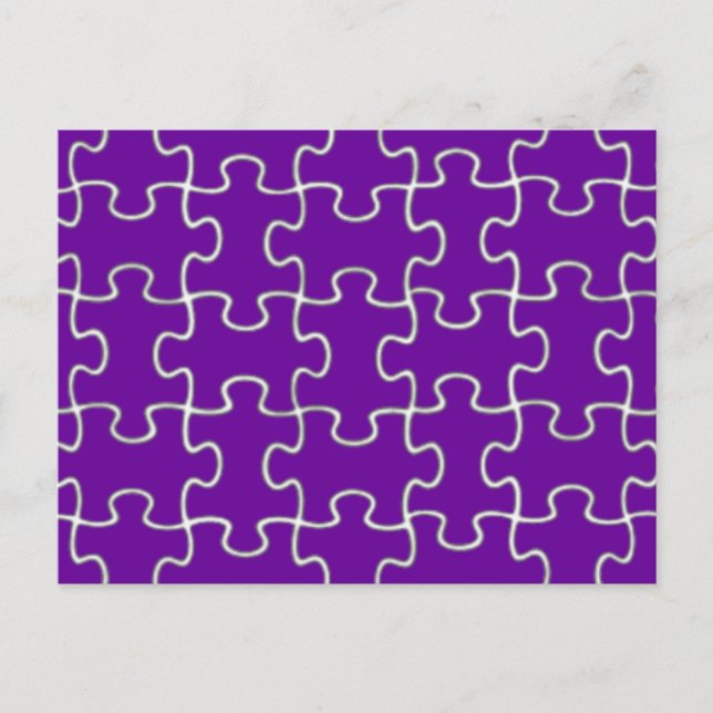 color puzzle pieces postcard (Front)