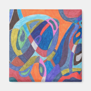 "Color Rush" Abstract Magnet