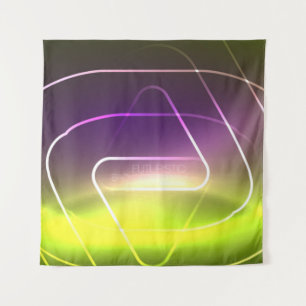 Color shiny neon lights background with abstract l tapestry