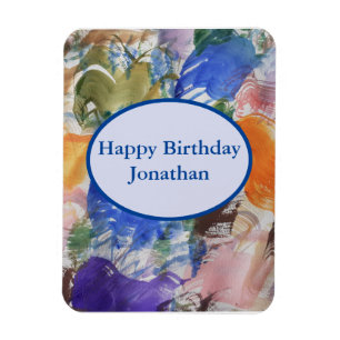 Color Splash Abstract Flexible Magnet