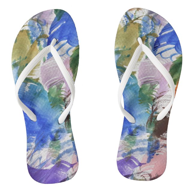 Color Splash Flip Flops (Footbed)