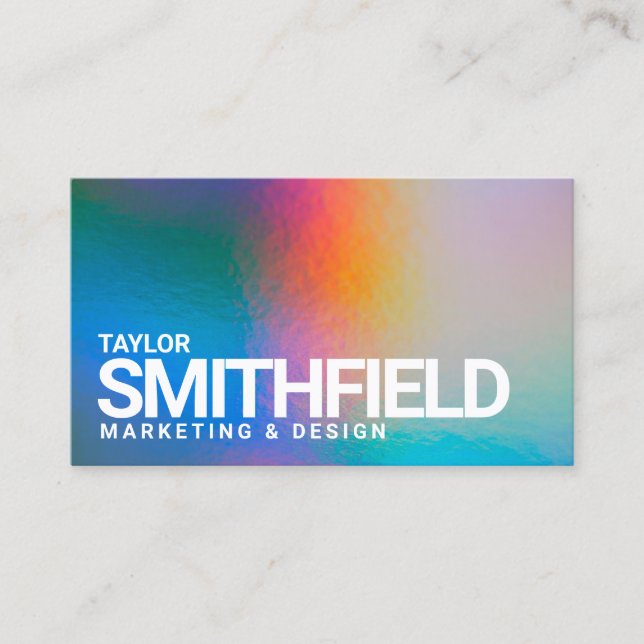 Color Splash Holographic Business Card (Front)