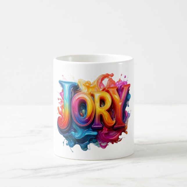 Color Splash "JORY" Art Design Coffee Mug (Center)