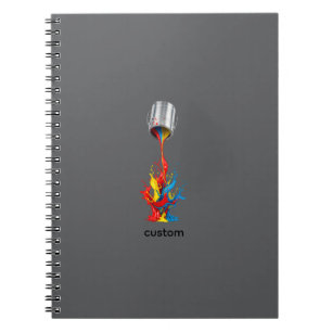 Color Splash Paint Can Art Notebook