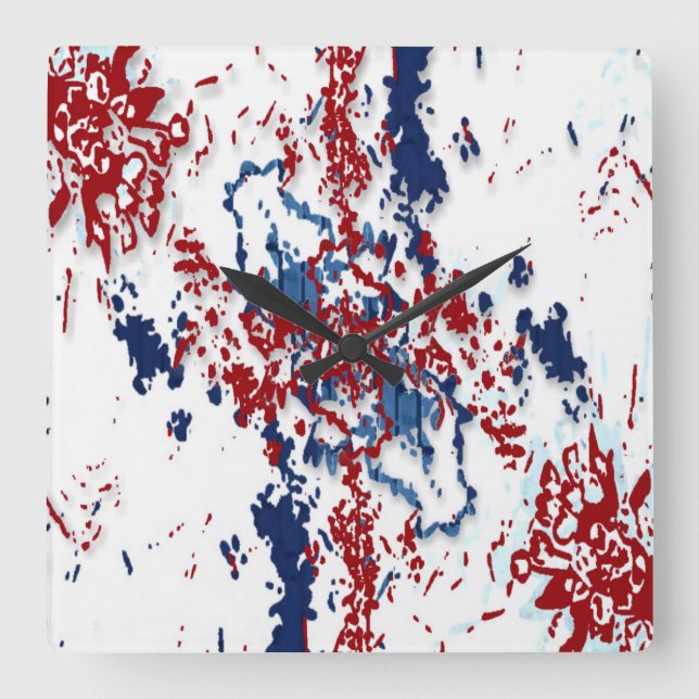 Color Splashes Wall Clock (Front)