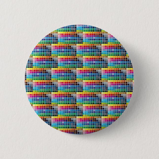 COLOR SQUARES 2 6 CM ROUND BADGE (Front)