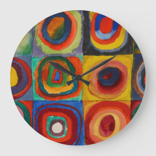 Color Study, 1913 by Wassily Kandinsky Large Clock