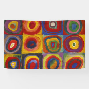 Color Study of Squares Circles by Kandinsky Banner