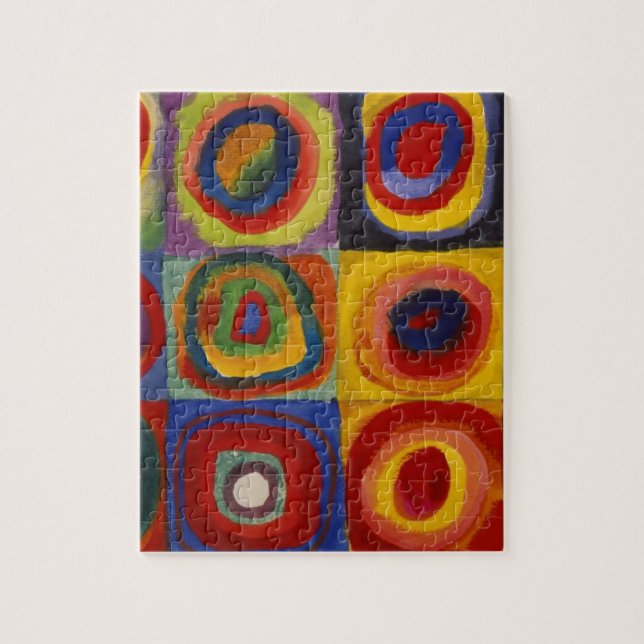 Color Study of Squares Circles Jigsaw Puzzle (Vertical)