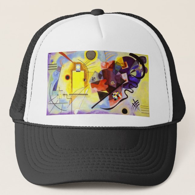 Color Study: Squares with Concentric Circles Trucker Hat (Front)