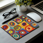 Color Study | Wassily Kandinsky Mouse Mat<br><div class="desc">Color Study, Squares with Concentric Circles (1913) | Wassily Kandinsky’s Color Study: Squares with Concentric Circles is a vibrant exploration of color and form, featuring a grid of squares filled with concentric circles in an array of bold and contrasting hues. Each square contains unique color combinations, creating a visual rhythm...</div>