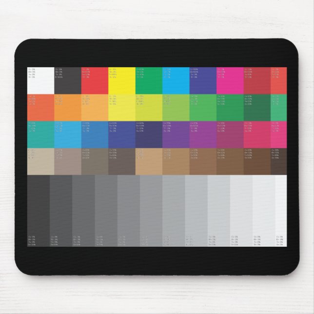 COLOR SWATCH AND GRAY SCALE MOUSE MAT (Front)