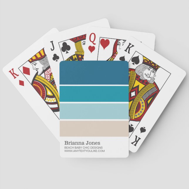 Color Swatch Name Business Playing Cards (Back)