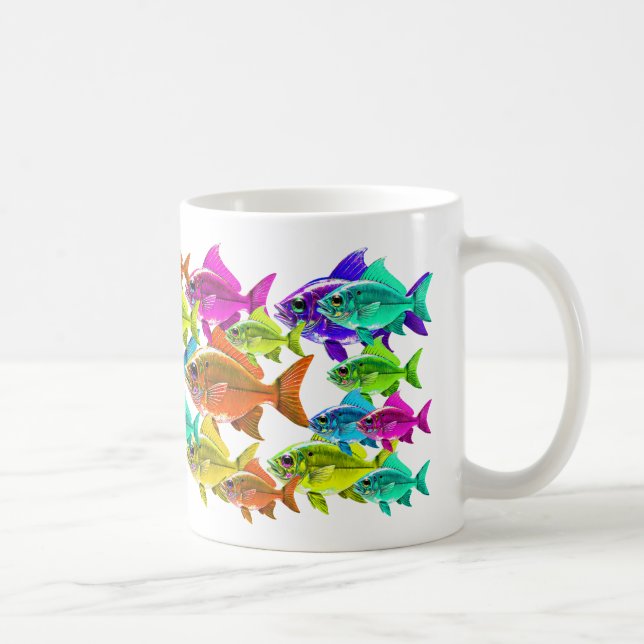 Color Swirl Fish Coffee Mug (Right)