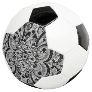 Color Symphony Mandala – Bold Psychedelic Floral Football