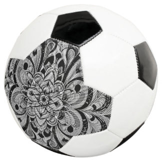 Color Symphony Mandala – Bold Psychedelic Floral Football