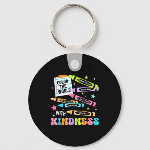 Color The World With Kindness Crayon Sitivity Teac Key Ring