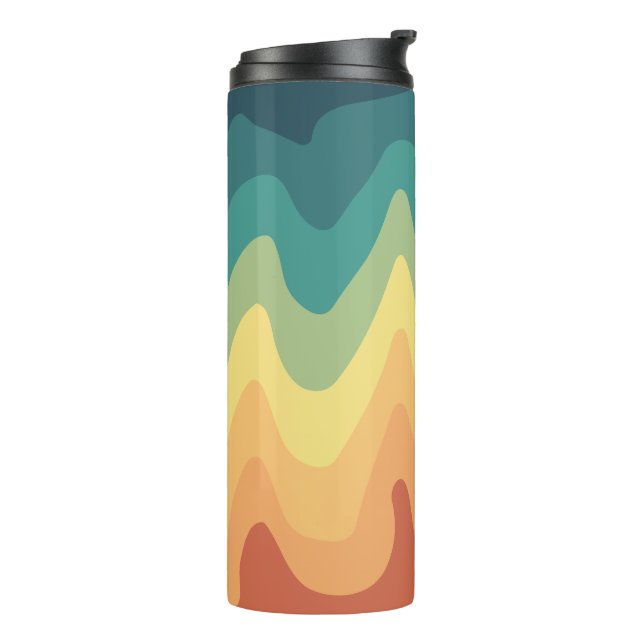 Color Wave Horizon Thermal Tumbler (Rotated Left)