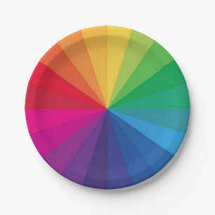 COLOR WHEEL ARTIST PAPER PLATE