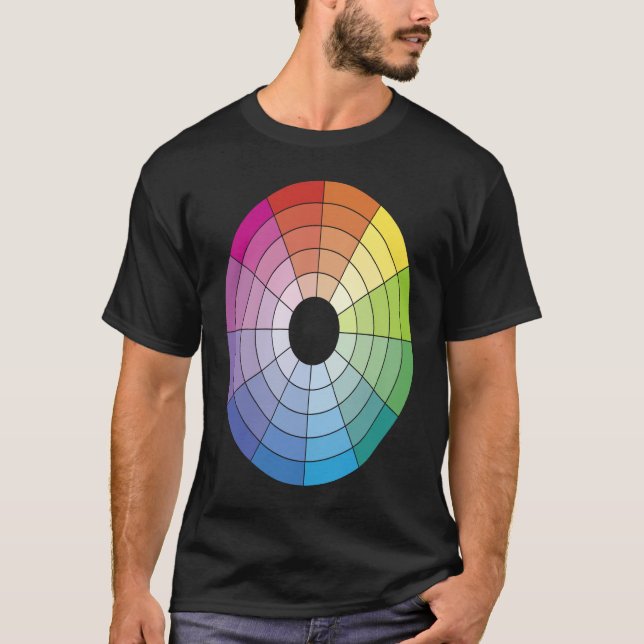 Color Wheel Artistic Artist Cute Fun Beautiful T-Shirt (Front)