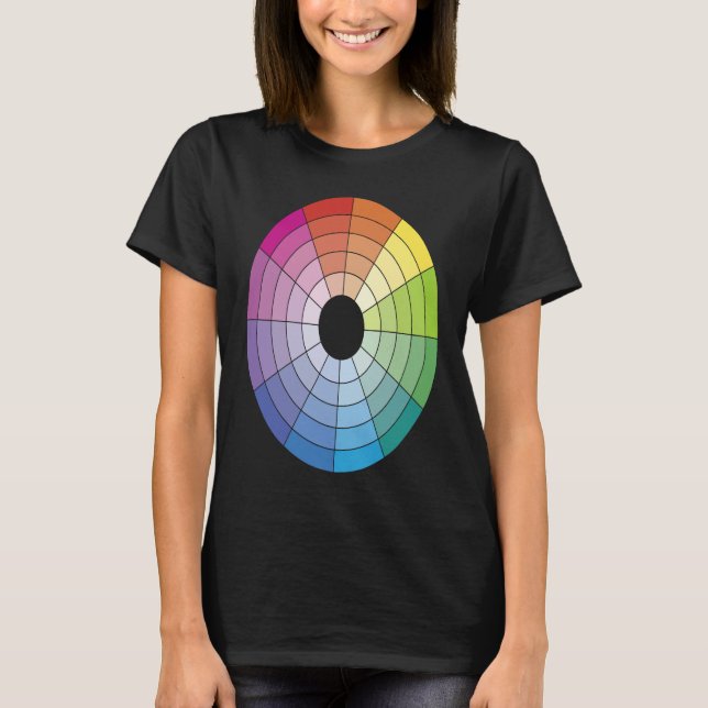 Color Wheel Artistic Artist Cute Fun Beautiful T-Shirt (Front)