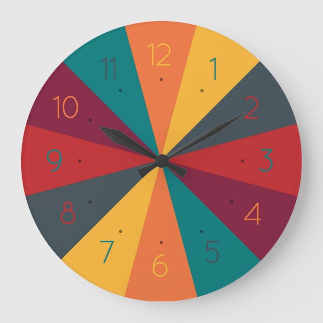 Color Wheel Creative Fun Wall Clock (Front)