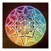 Color Wheel Mandala Poster