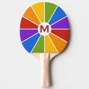 Color Wheel / Rays custom ping pong paddle