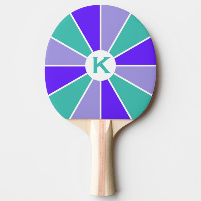 Color Wheel / Rays custom ping pong paddle (Front)