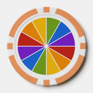 Color Wheel / Rays custom poker chips