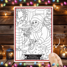 Color Your Own Fun Personalized Christmas Santa