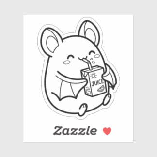 Color Your Own Kawaii Bat Juice Box Summer