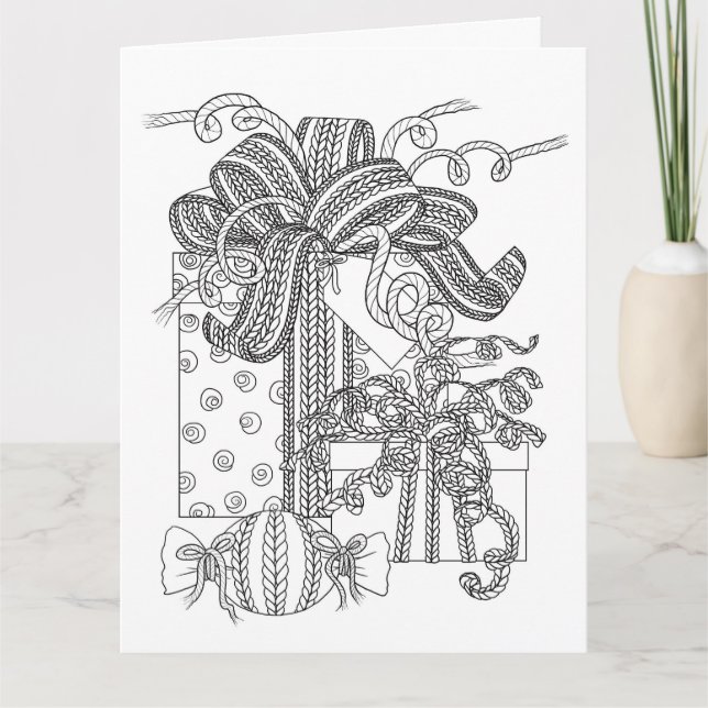 COLOR YOUR OWN Knit Presents Big Birthday Card  (Front)